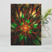 Abstract fractal flower design. einladung (Stehend Vorderseite)