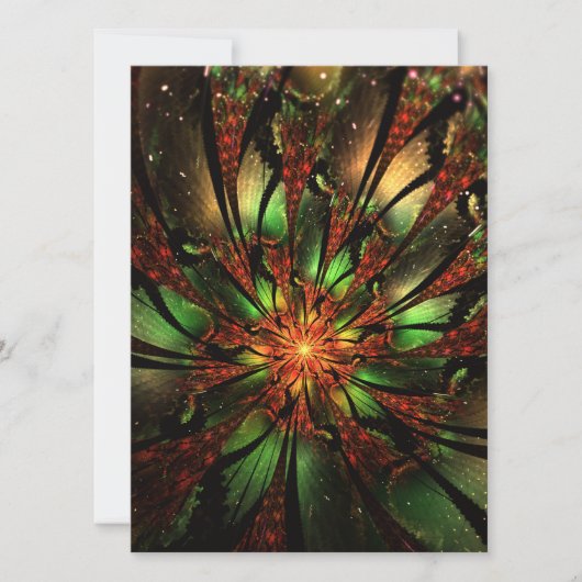 Abstract fractal flower design. einladung (Vorderseite)