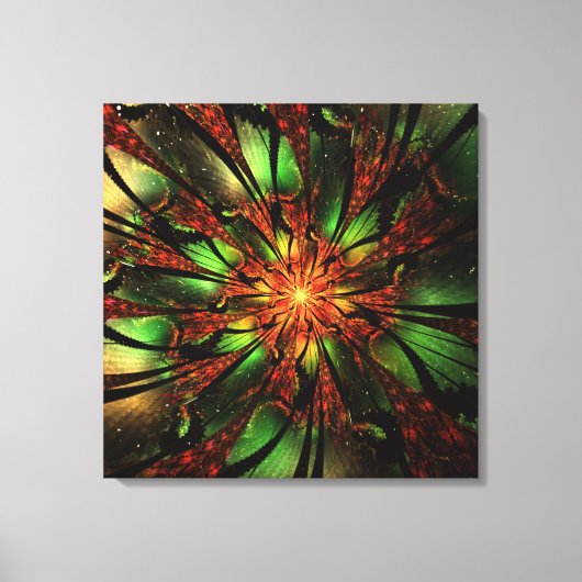 Abstract fractal flower design. leinwanddruck (Vorderseite)