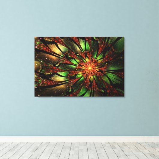 Abstract fractal flower design. leinwanddruck (Insitu (Holzboden))