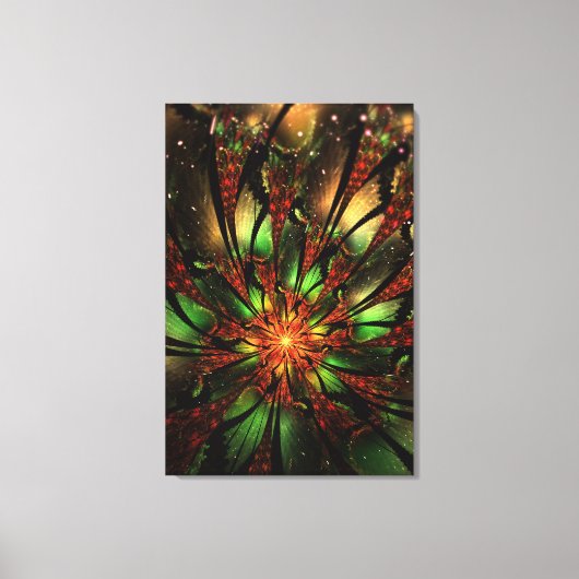 Abstract fractal flower design. leinwanddruck (Vorderseite)
