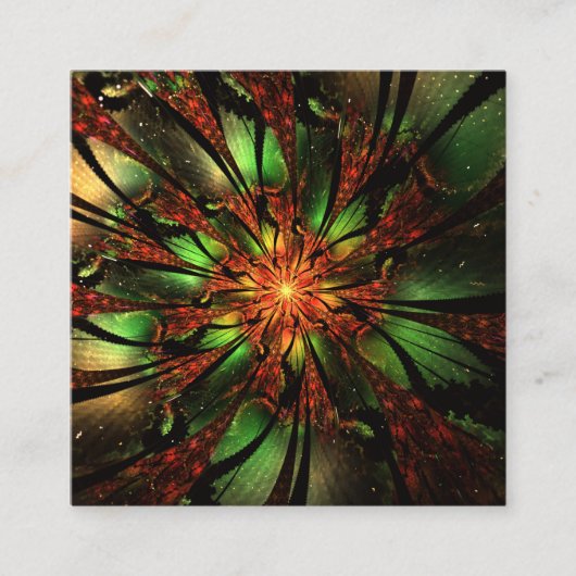 Abstract fractal flower design. rabattkarte (Vorderseite)