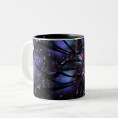 Abstract fractal flower design.   zweifarbige tasse (Vorderseite Links)