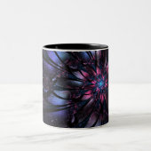 Abstract fractal flower design.   zweifarbige tasse (Mittel)