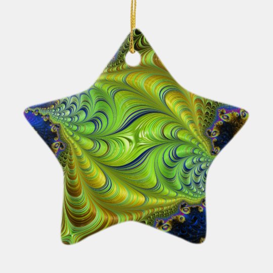 Abstract fractal patterns and shapes. Fractal Art Keramik Stern-Ornament