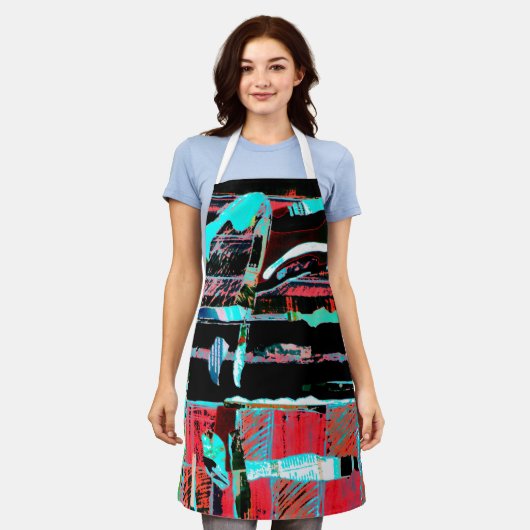 Abstract Freedom – Custom All Over Print Apron (Me Schürze (Getragen)