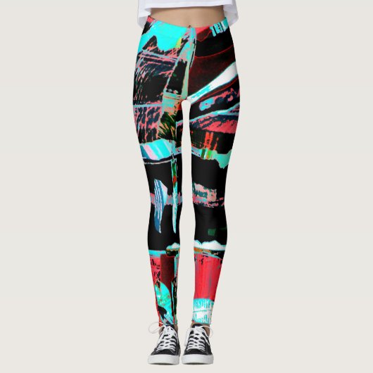 Abstract Freedom – Custom All‑Over‑Print Leggings (Vorderseite)