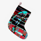 Abstract Freedom – Custom Christmas Stocking Kleiner Weihnachtsstrumpf (Vorderansicht (hängend))