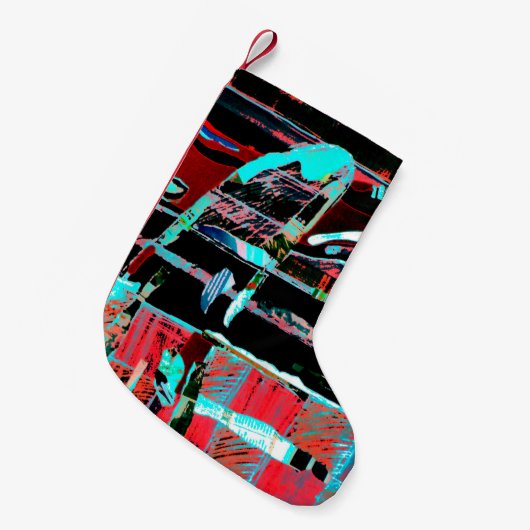 Abstract Freedom – Custom Christmas Stocking Kleiner Weihnachtsstrumpf (Vorderansicht (hängend))