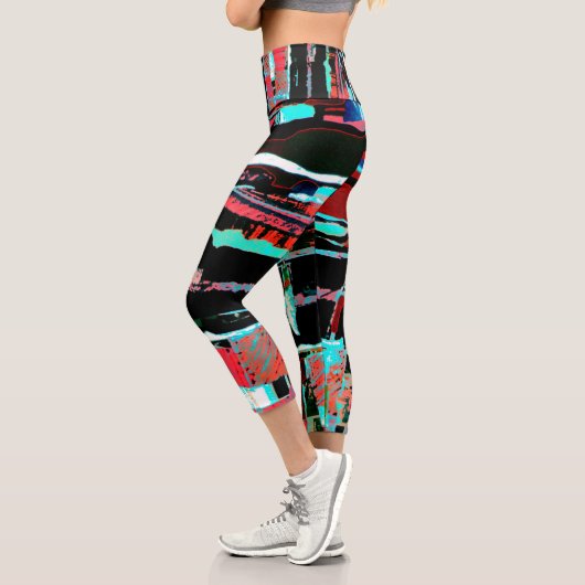 Abstract Freedom – Custom High Waisted Yoga Capris (Links)