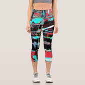 Abstract Freedom – Custom High Waisted Yoga Capris (Vorderseite)