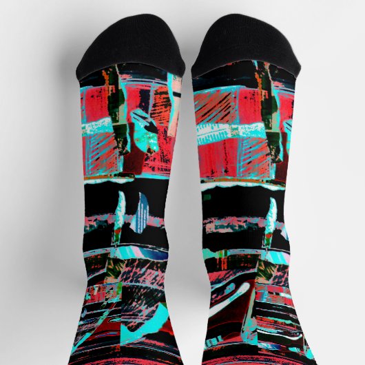 Abstract Freedom – Custom Sustainable Premium Crew Socken (Oben)