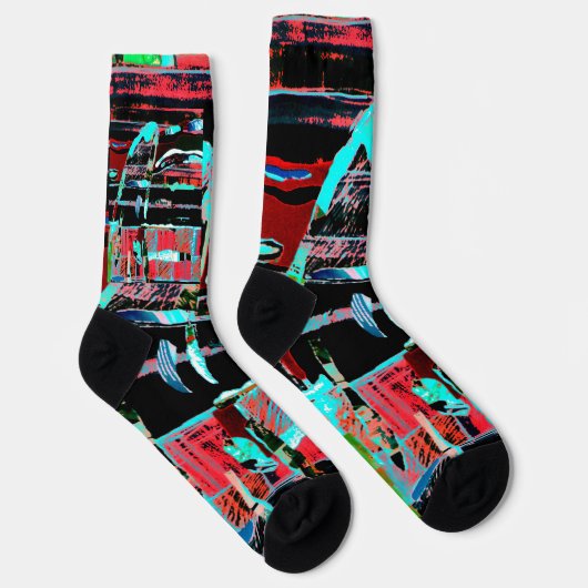 Abstract Freedom – Custom Sustainable Premium Crew Socken (Rechts)