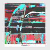 Abstract Freedom – Large 8" x 8" Custom-Cut Vinyl Aufkleber (Blatt)