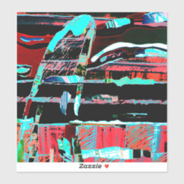 Abstract Freedom – Large 8" x 8" Custom-Cut Vinyl  Aufkleber