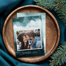 Abstract Frost Modern Christmas Photo Card Feiertagskarte