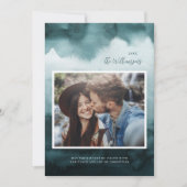 Abstract Frost Modern Christmas Photo Card Feiertagskarte (Vorderseite)