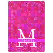 Abstract Fuchsia Red Customizable Klemmbrett (Rückseite)