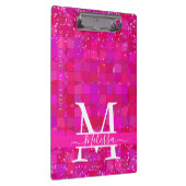 Abstract Fuchsia Red Customizable Klemmbrett (Rechts)