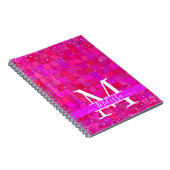 Abstract Fuchsia Red Customizable Notizblock (Rechte Seite)