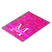 Abstract Fuchsia Red Customizable Notizblock (Linke Seite)