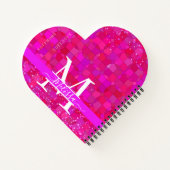 Abstract Fuchsia Red Customizable Notizblock (Rückseite)