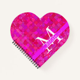Abstract Fuchsia Red Customizable Notizblock