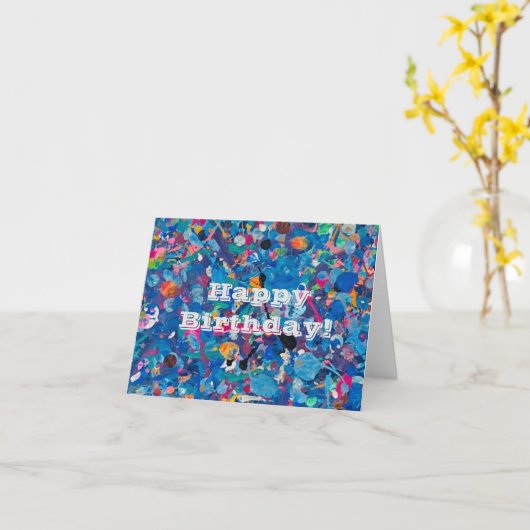 Abstract Fun Birthday Card Karte (Gelbe Blume)