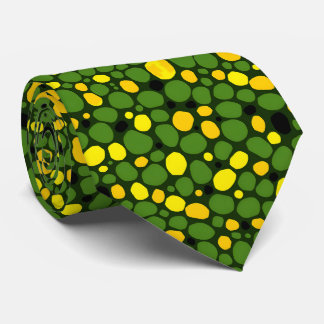 Abstract Fun Green Yellow Black Corn Peas Pattern Krawatte