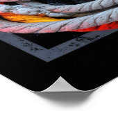 Abstract Futuristic Image of a Metallic Sphere Poster (Ecke)