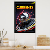 Abstract Futuristic Image of a Metallic Sphere Poster (Küche)