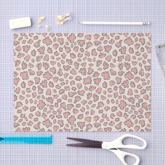Abstract Garden Confetti | Pattern Blush Peach Seidenpapier (Handwerk)