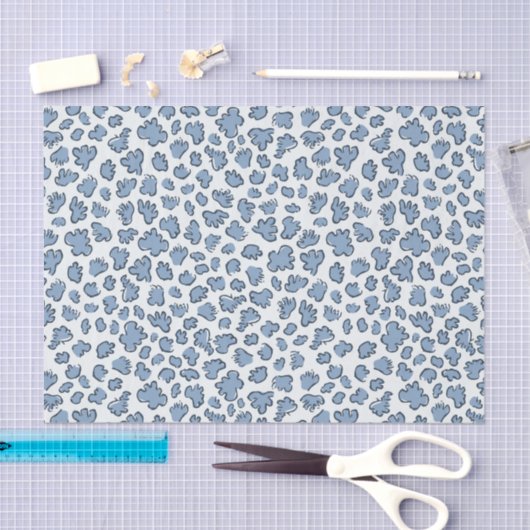 Abstract Garden Confetti | Pattern Dusty Bluebell Seidenpapier (Handwerk)