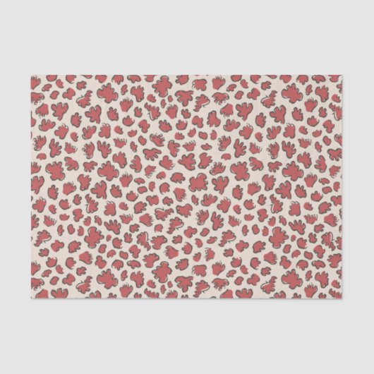 Abstract Garden Confetti | Pattern Faded Rust Red Seidenpapier (Vorderseite)