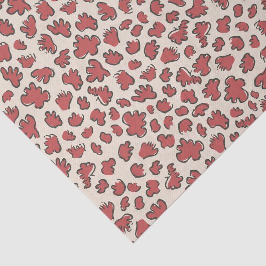 Abstract Garden Confetti | Pattern Faded Rust Red Seidenpapier (Ausschnitt)