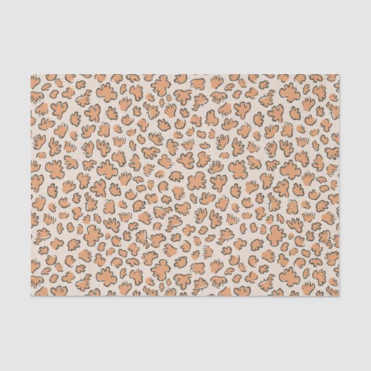 Abstract Garden Confetti | Pattern Muted Apricot Seidenpapier (Vorderseite)