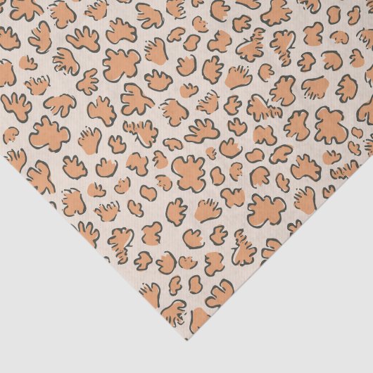Abstract Garden Confetti | Pattern Muted Apricot Seidenpapier (Ausschnitt)