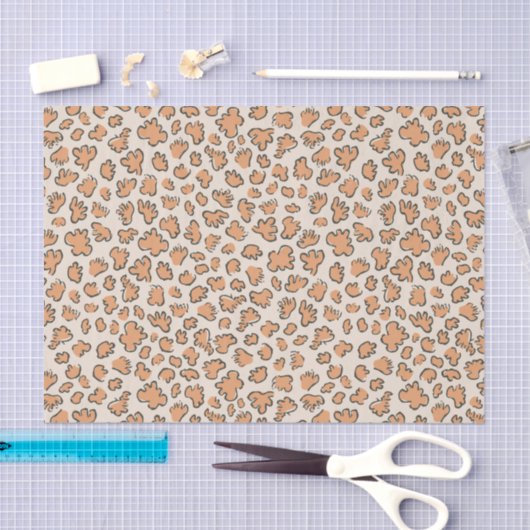 Abstract Garden Confetti | Pattern Muted Apricot Seidenpapier (Handwerk)