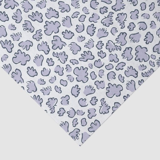 Abstract Garden Confetti | Pattern Pale Periwinkle Seidenpapier (Ausschnitt)