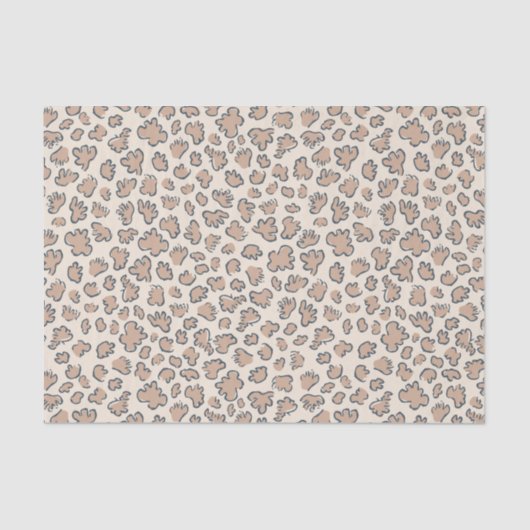 Abstract Garden Confetti | Patterned Terracotta Seidenpapier (Vorderseite)