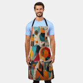 Abstract Geometric Art Apron Schürze (Getragen)