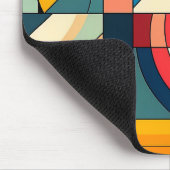 Abstract Geometric Art – Color Grid Composition Mousepad (Ecke)