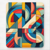 Abstract Geometric Art – Color Grid Composition Mousepad (Vorne)