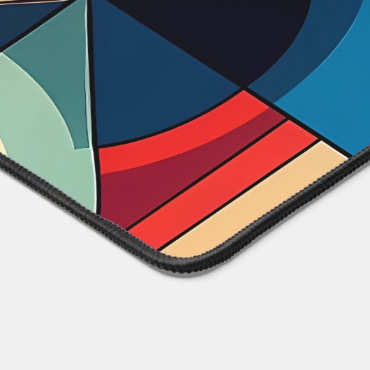 Abstract Geometric Art – Color Grid Composition Schreibtischunterlage (Ecke)