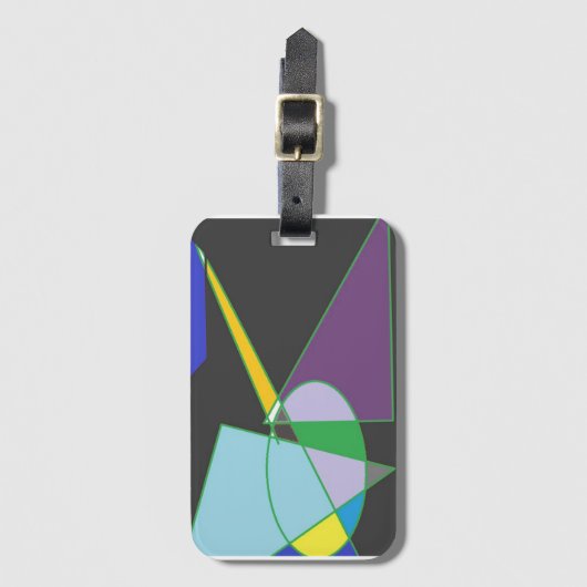 ABSTRACT GEOMETRIC ART GEPÄCKANHÄNGER (Vorderseite Vertikal)