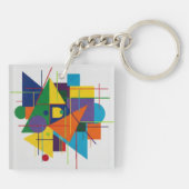 Abstract Geometric Art Schlüsselanhänger (Rückseite)