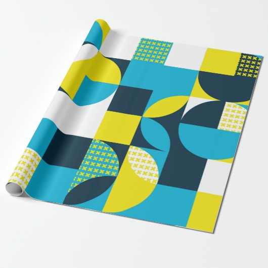 Abstract geometric background with squares,triangl geschenkpapier (Ungerollt)
