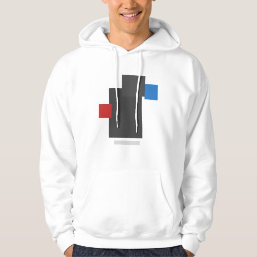 Abstract Geometric Balance – Minimal Modern Blocks Hoodie (Vorderseite)
