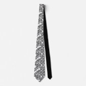 Abstract Geometric Black & White Custom Necktie Krawatte (Vorderseite)