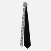 Abstract Geometric Black & White Custom Necktie Krawatte (Rückseite)